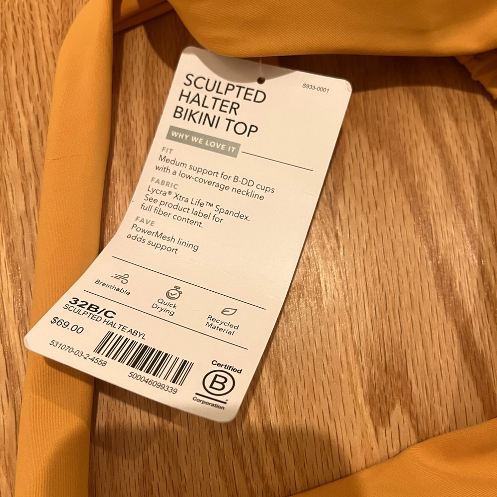 Sculpted Halter Bikini Top 32 B/C (fits 32D/DD well)